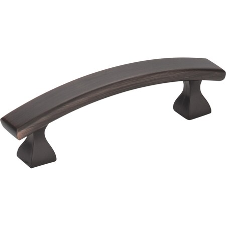 Elements 3" Center-to-Center Brushed Oil Rubbed Bronze Square Hadly Cabinet Pull 449-3DBAC